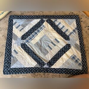 Blue & White Quilted Pillow Shams-2